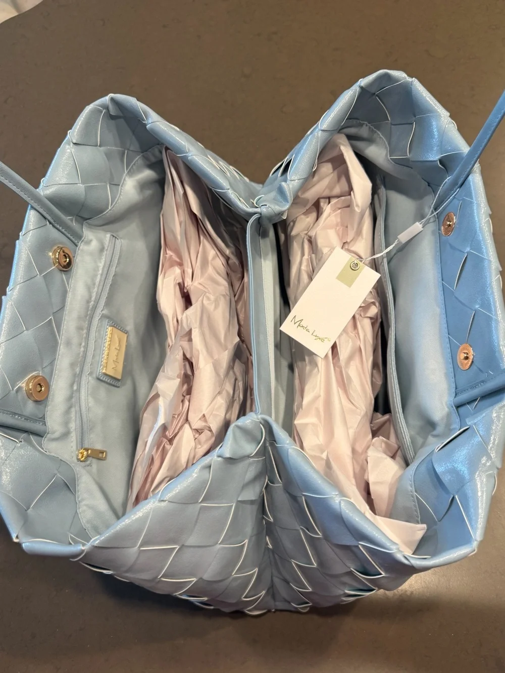 NWT Mode Luxe Elsy Satchel - Blue